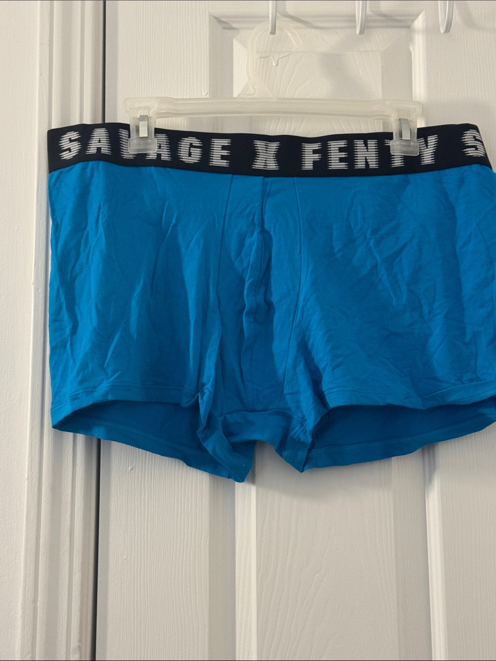 Savage X Fenty Men’s Turquoise Boxer Briefs with Branded Black Waistband
